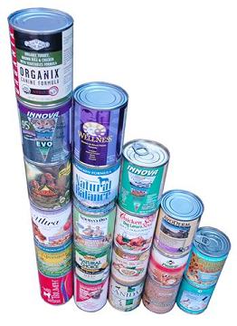 Photo of cans of dog food